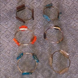 Set of 6 bracelets / bangles